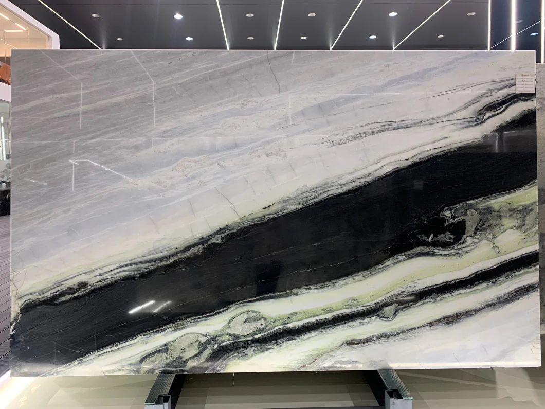 Brazil Dalmata Marble Slabs, Panda White, Zebra White Marble