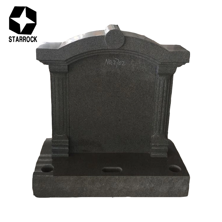 China Headstone Black Granite Grave Stone Cemetery Tombstones and Monuments Gravestone with Factory Price